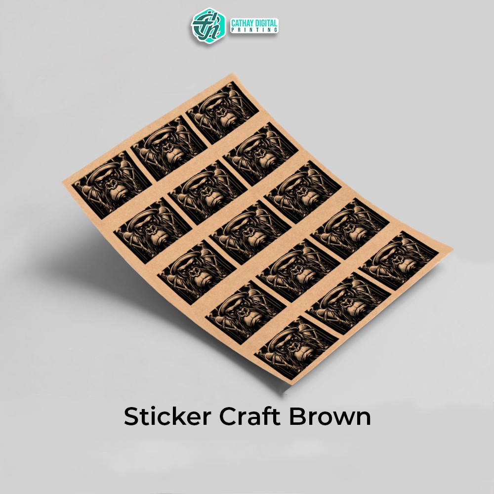 

Stiker Kertas Premium Waterproof (Craft Brown) A3+