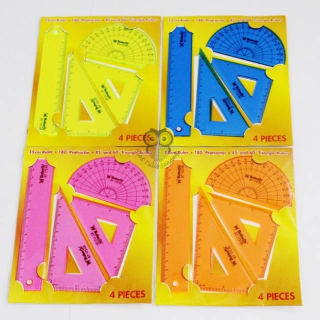 

PENGGARISAN SET / GARISAN SET BUTTERFLY ISI 4 PCS / GARISAN MATHEMACIL SET BUTTERFLY