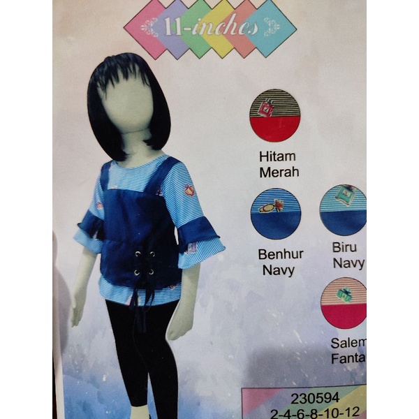 Blus anak perempuan 4 - 6 tahun