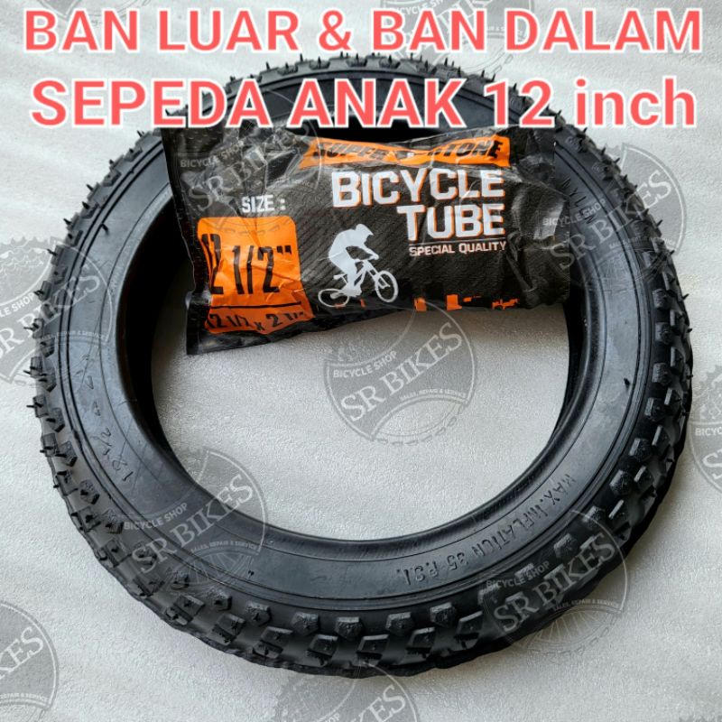 Ban Luar Ban Dalam Sepeda Anak 12 = 12 1/2 = 12.5 BEAR / SUPER STONE. HEMAT