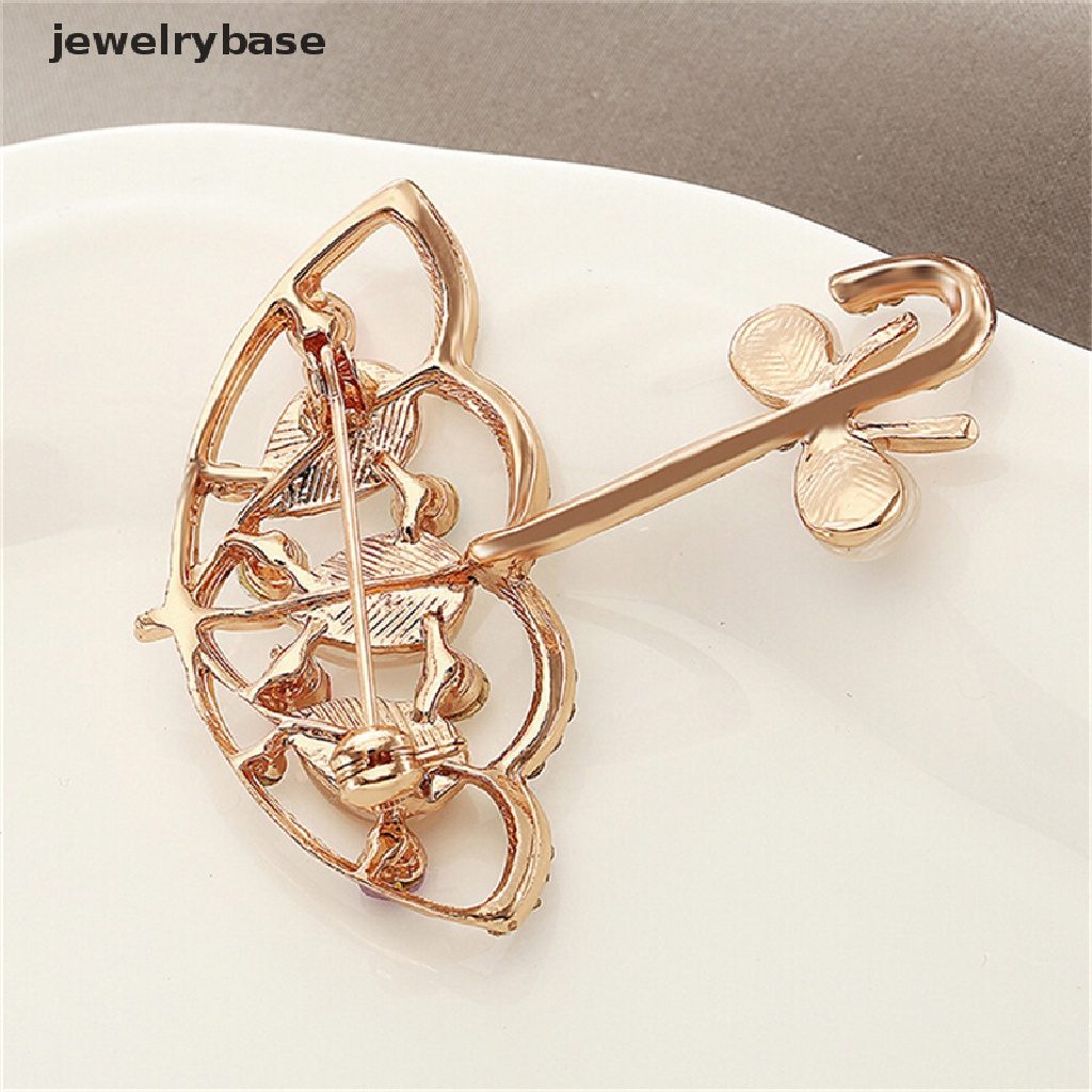 Bros Bentuk Payung Aksen Opal Dan Berlian Imitasi Gaya Korea Untuk Wanita