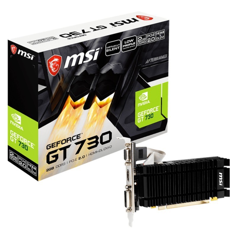 VGA MSI Geforce GT730 2GB DDR3 - GT 730 2GB / N730K-2GD3H/LP