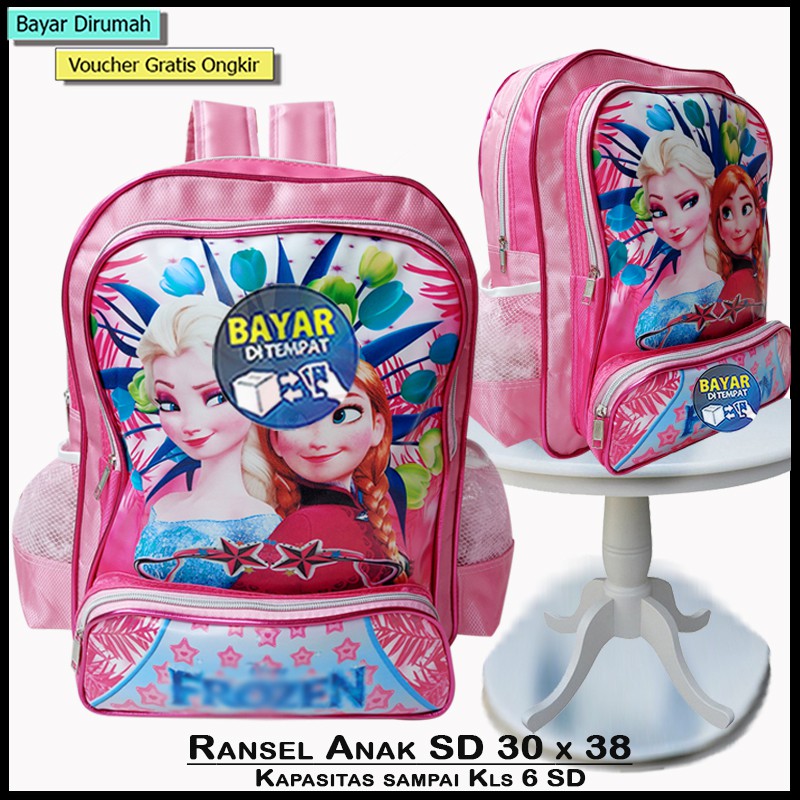 ~Tas Sekolah Fashion Unicorn Rainbow Ombre Kekinian Import Original Murah Elsa