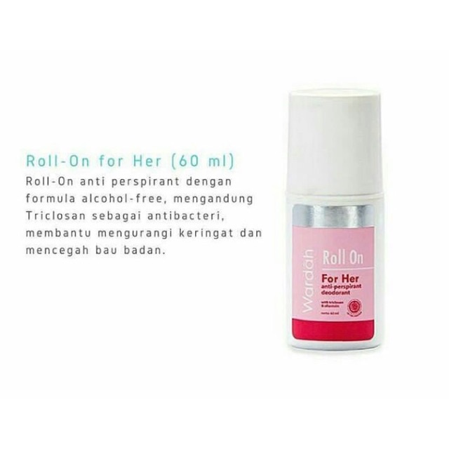 WARDAH  , Roll On For Her / Female 60 ML