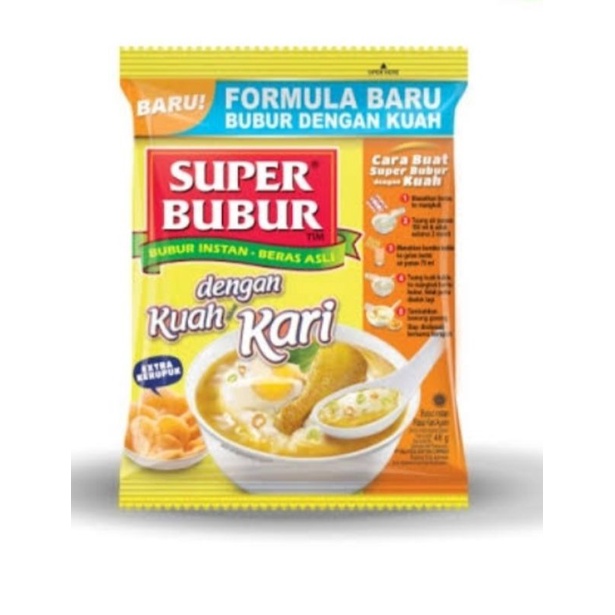 

Super bubur instan kari ayam 46 Gr