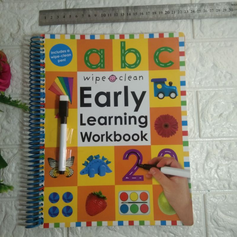 Buku anak wipe clean preloved second bekas Priddy Books Wipe Clean EARLY LEARNING WORKBOOOK