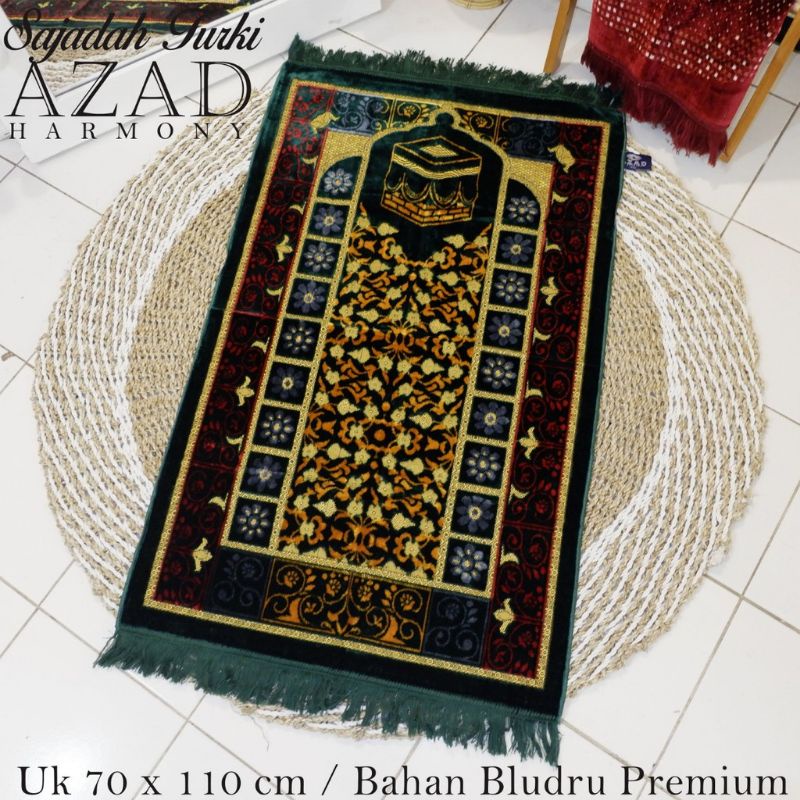 SAJADAH Turki Spiegel AZAD Harmoni Bahan Bludru Halus ukuran (-+70×110 cm) Grosir/Ecer Murah