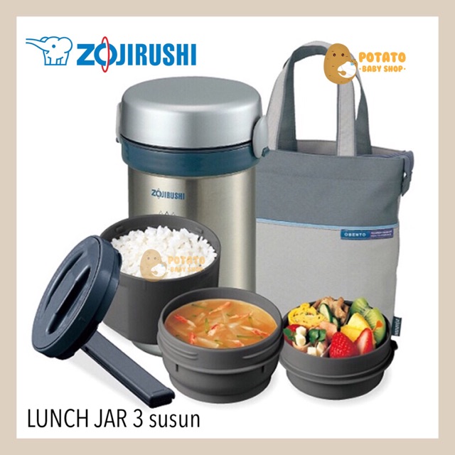 Zojirushi lunch jar box 3 susun