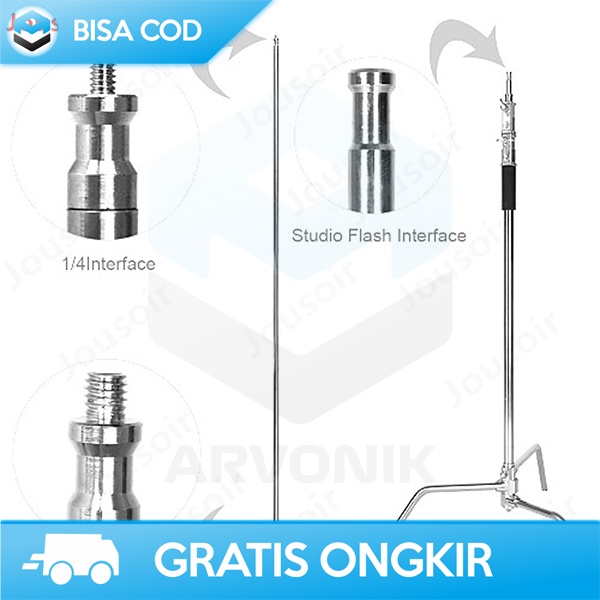 LIGHT STAND LITGHTING STUDIO FOTOGRAFI TAFFSTUDIO WITH EKSTENSION ARM