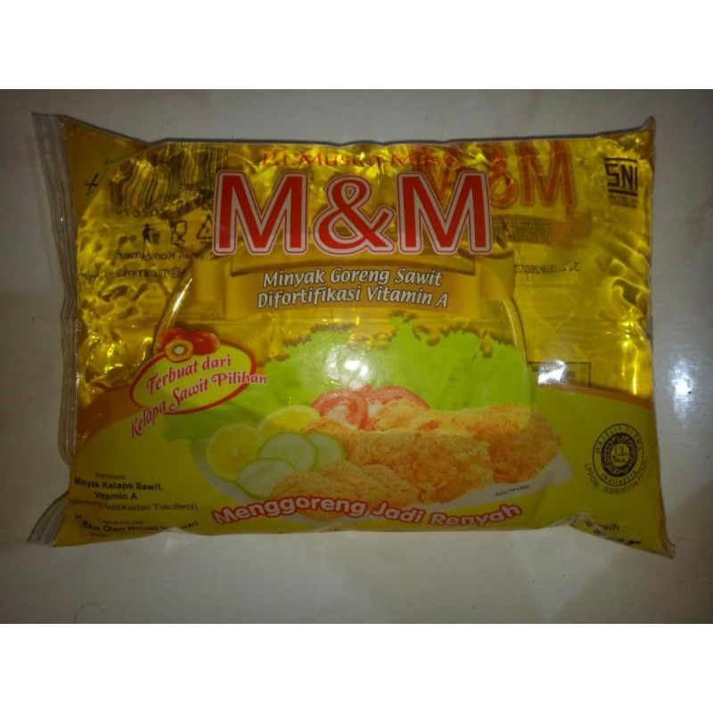 

Minyak Goreng M&M 1 liter Pillow Pack - isi ulang 1000 ml
