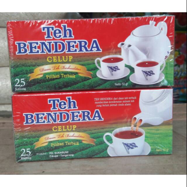 

Teh Bendera Celup 50g Isi 25Pcs