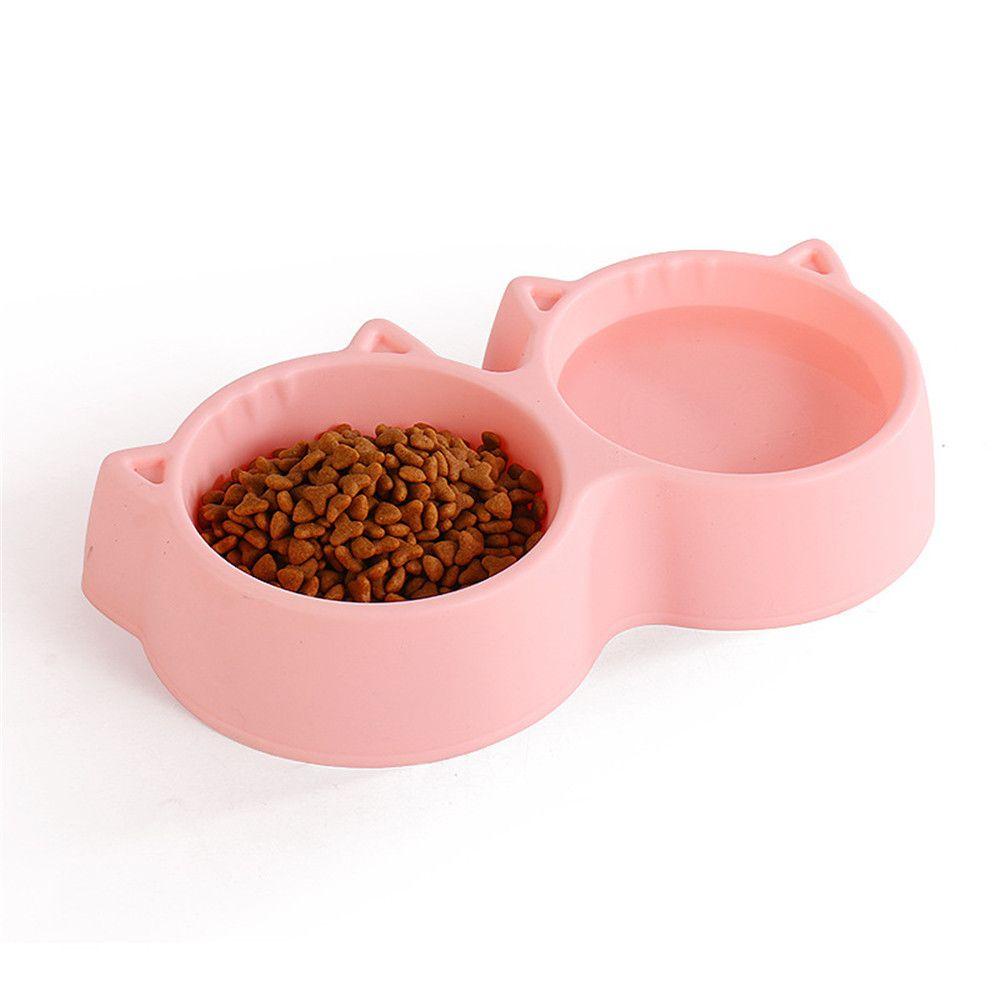 Solighter Double Cat Bowl Dual purpose Untuk Makanan Kucing Pet Feeding Pet Bowl