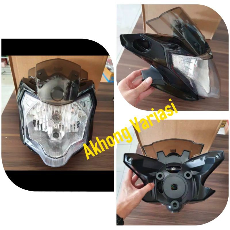 Reflektor lampu depan set komplit vixion new 2015 2016 2017 nva advance headlamp