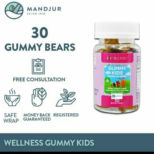 Multivitamin Wellness..Gummy Kids, Vitamin Anak Anak Gummy Bears Enak Vit Anak -