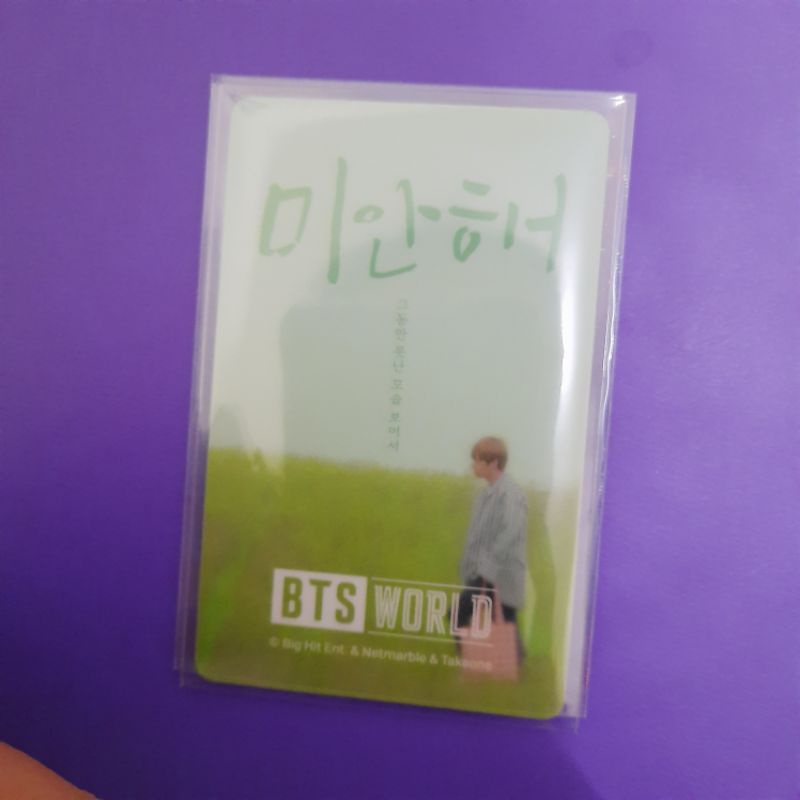 photocard/pc BTSW/BTS WORLD LIMITED EDITION TAEHYUNG