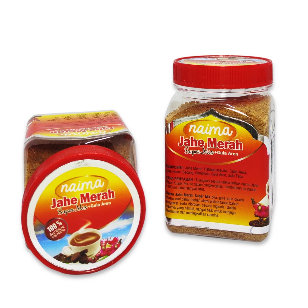 Jahe Merah Super Mix + Gula Aren Naima Asli Original 250gr