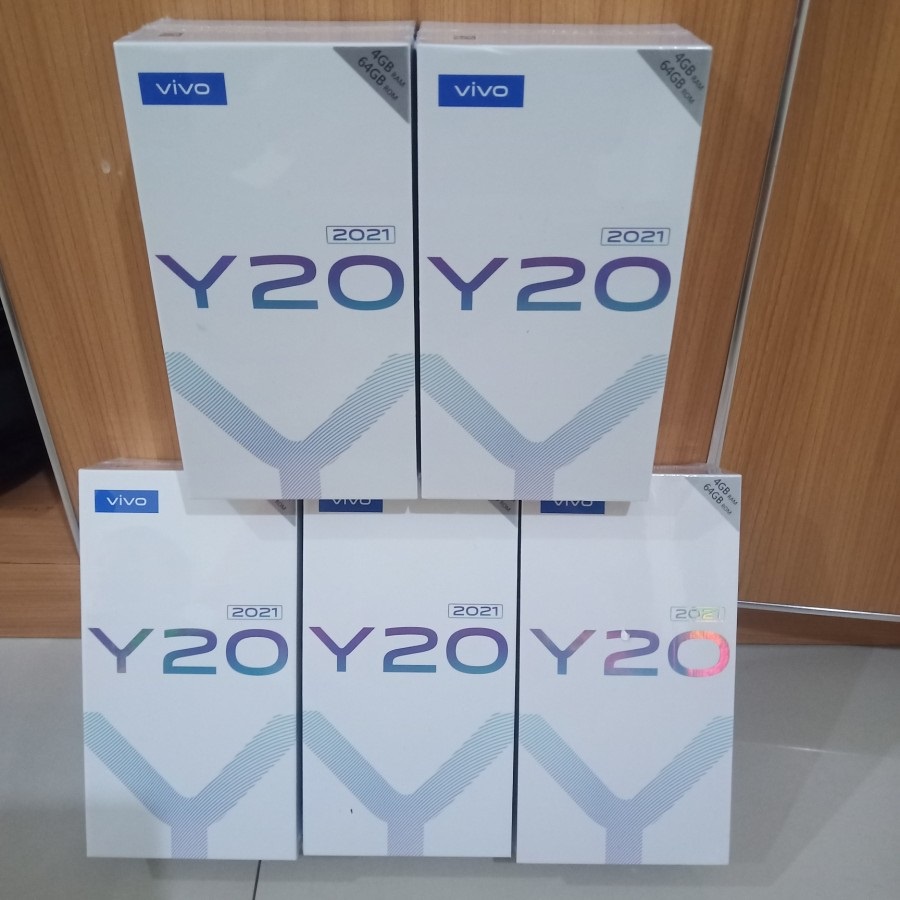 Vivo Y20 2021 4/64 - Ram 4GB Rom 64GB - Baru - Garansi Resmi - Putih - Biru