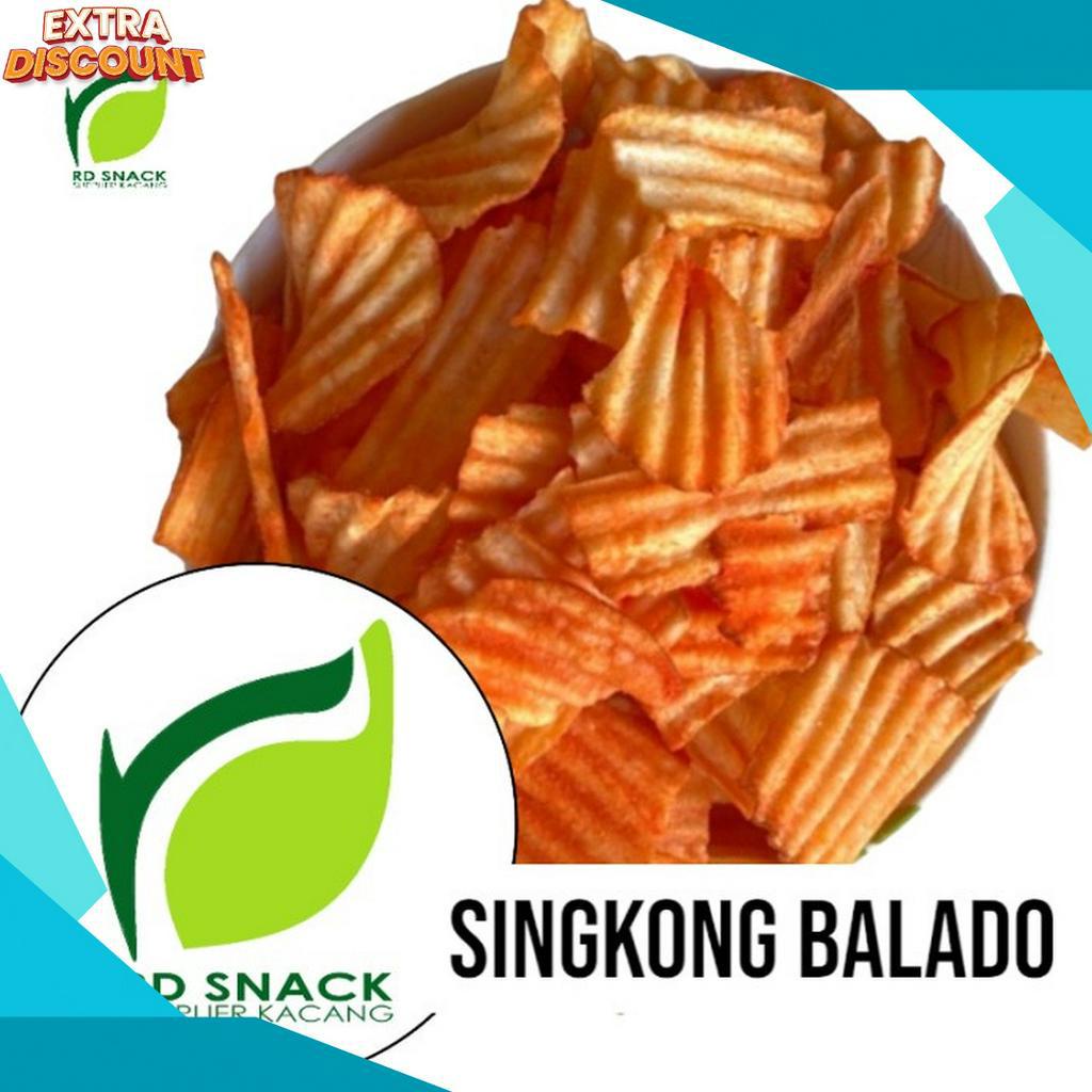 

PRAKTIS Keripik Singkong Balado Spicy Cassava Chips Balado Pedas RD snack