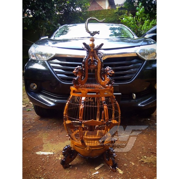 sangkar perkutut ukir naga