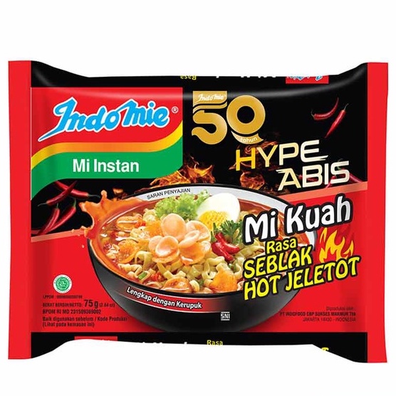 

Indomie hype abis seblak hot jeletot 75gr