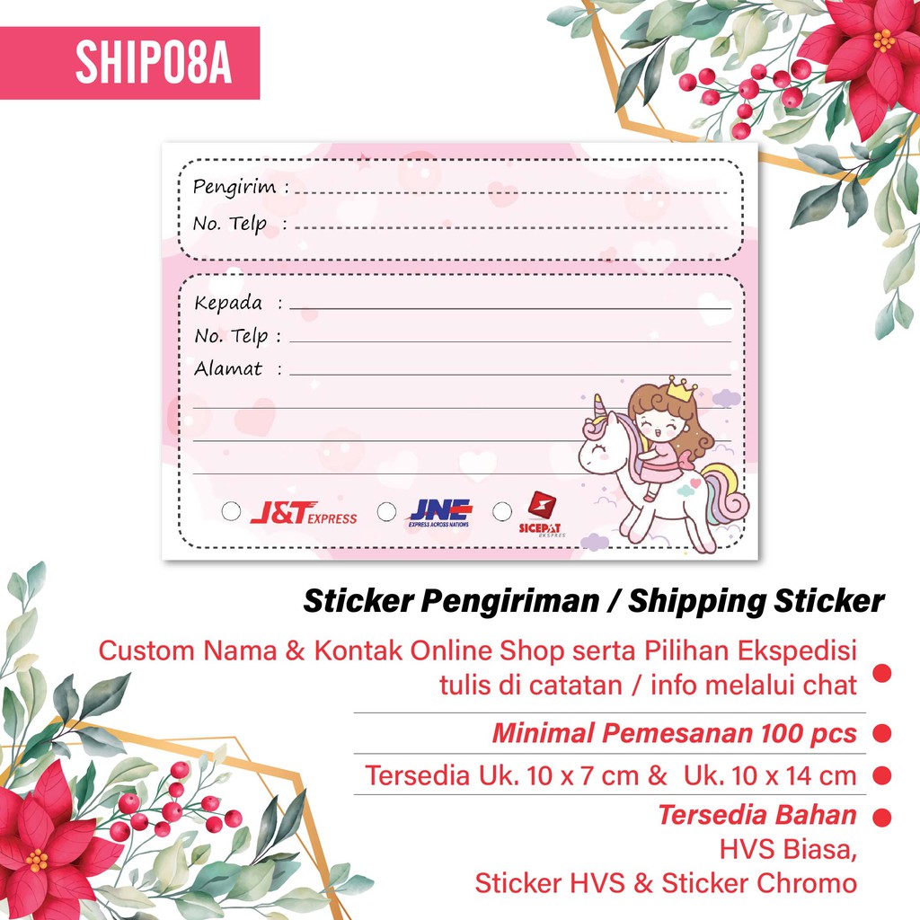 

Hanabi Shipping Sticker isi 16 pcs Stiker Label Pengiriman Kode Ship08A