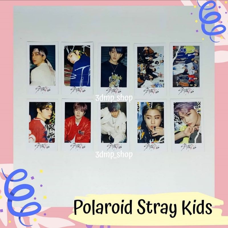 [10 lembar] Polaroid Stray kids kpop In life Hyunjin Felix Jeongin Seungmin Han Changbin Bangchan