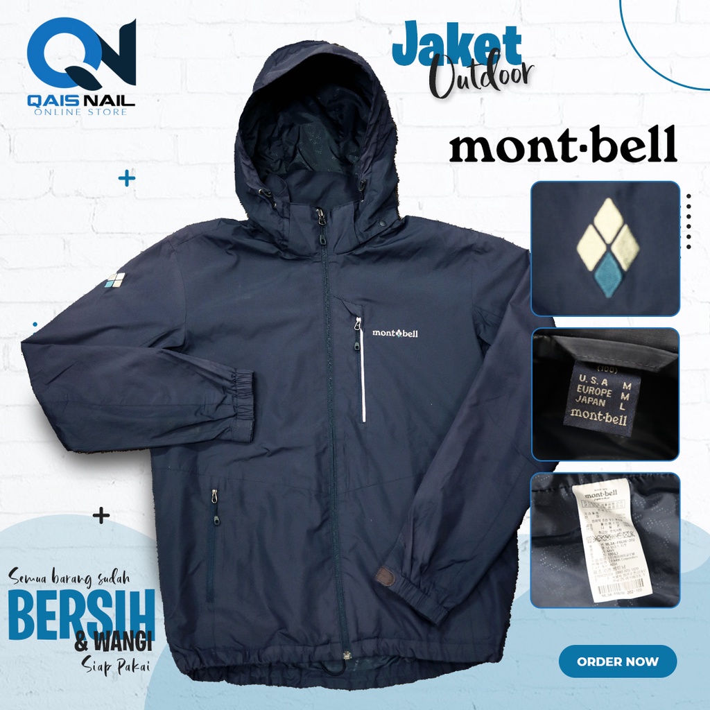 MONTBELL JAKET OUTDOOR Waterproof | Bunglon | second/preloved
