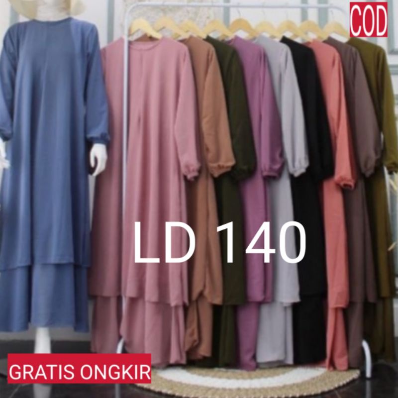 GAMIS MALAYSIA MATT CERUTY BABYDOL POLOS LD 140- BAJU  MALAYSIA POLOS JUMBO