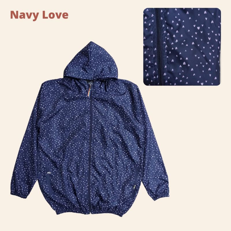 JAKET PARASUT CEWEK PRINTING/ JAKET OLAHRAGA WANITA WATERPROOF/ JAKET SEPEDA GOWES/ JAKET RUNNING/ JAKET PRINTING MURAH-Navylove