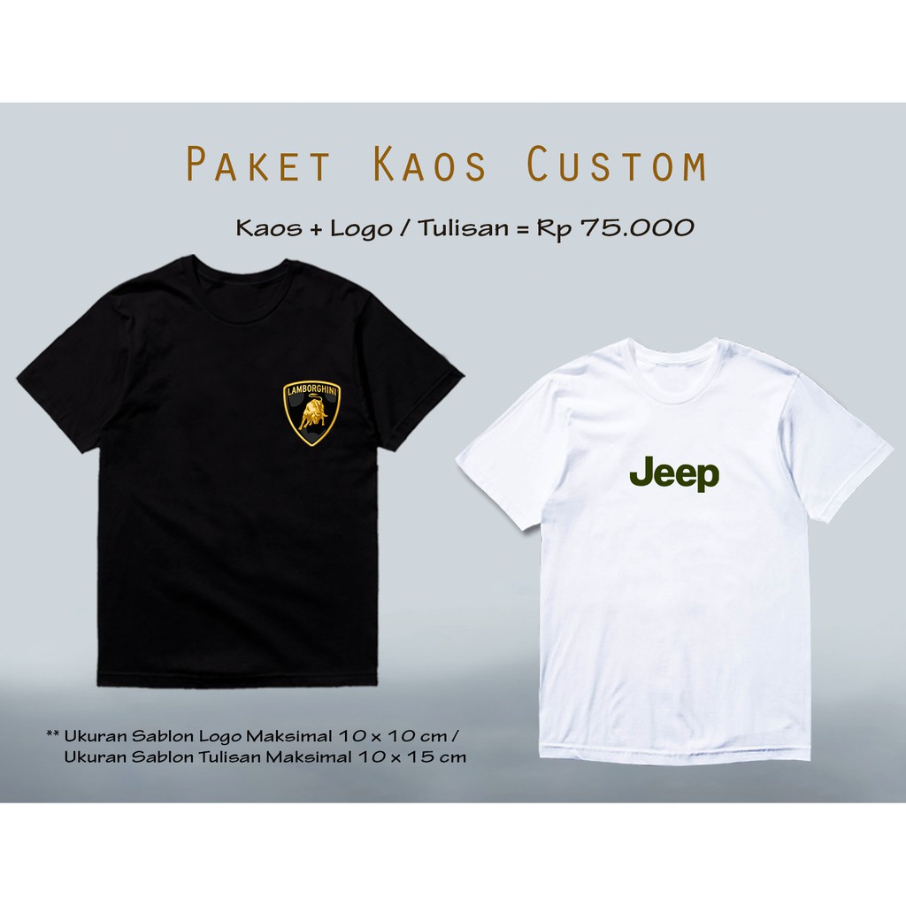 Kaos Custom Foto / Nama / Tulisan / Desain Sendiri
