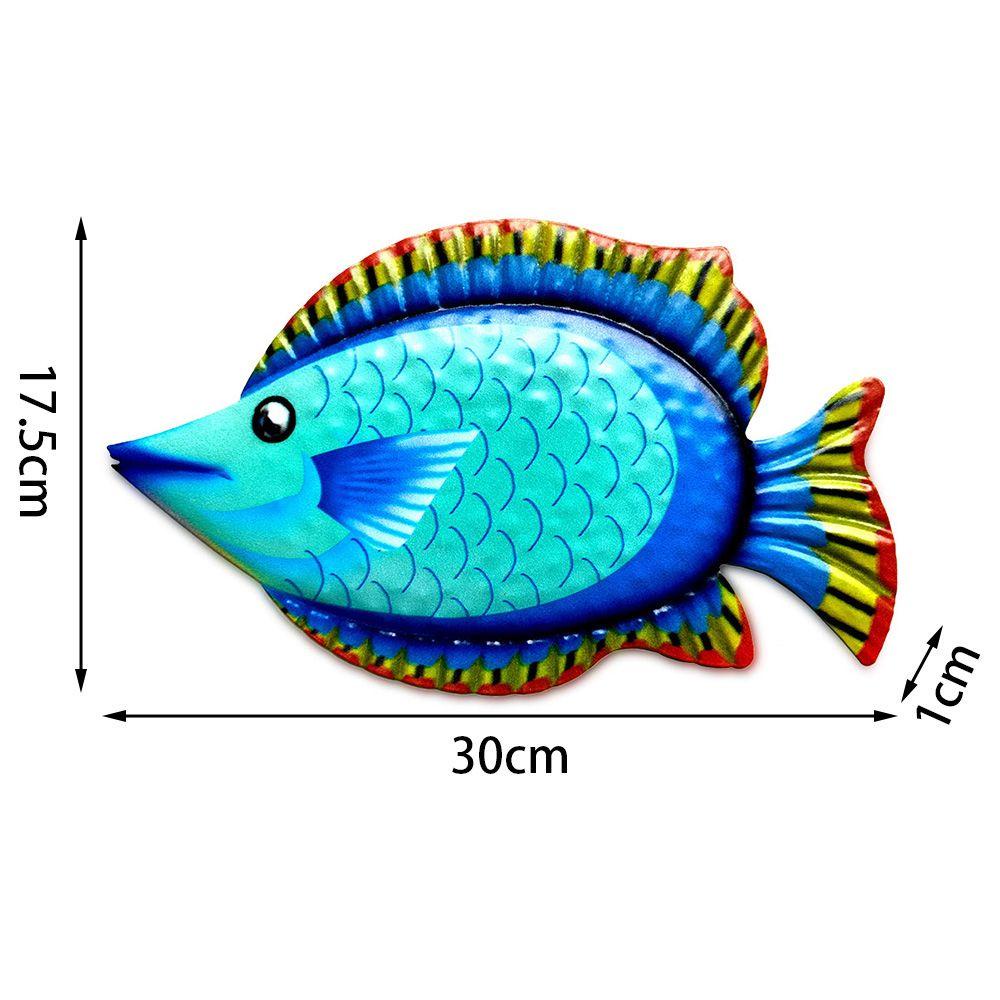 Solighter Ikan Logam Hiasan Dinding Rumah Patung Indoor Outdoor Halaman Hiasan Gantung