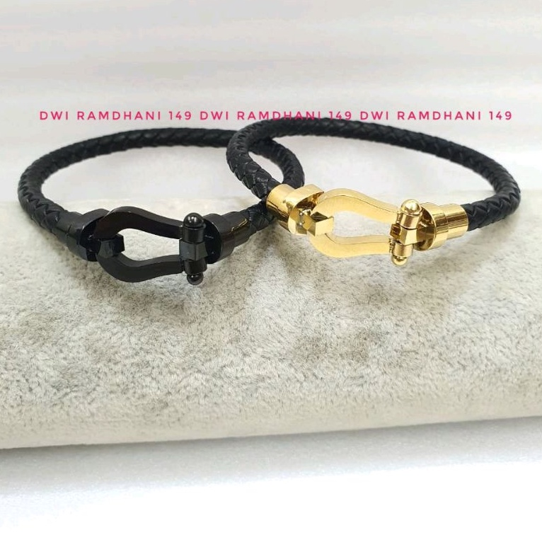 Gelang Leather Kulit Pria Wanita Bangle