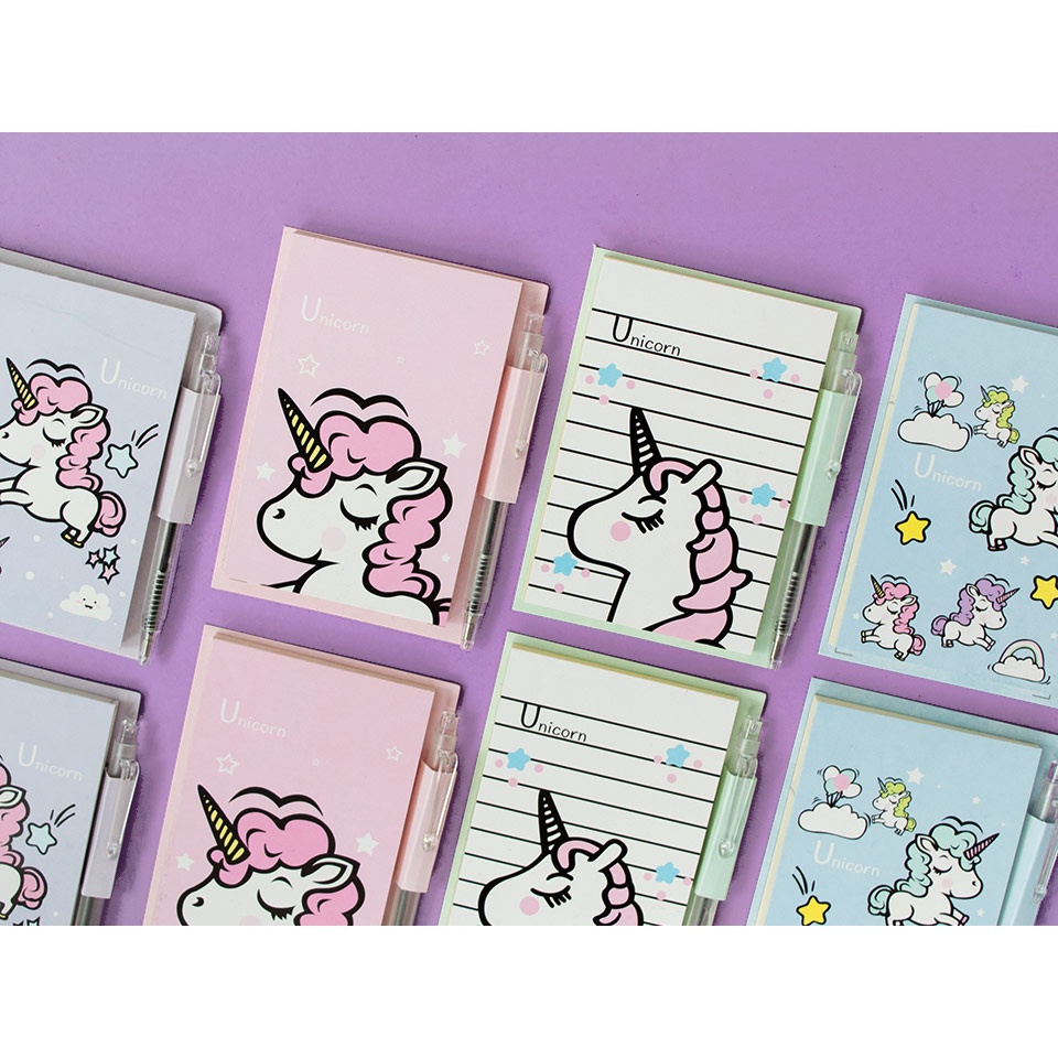 

Dream Like A Unicorn Memopad With Pen / Memo Notes Kecil + Pulpen Lucu Unik