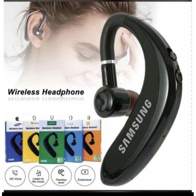 HF BUSINESS HEADSET BLUETOOTH BRANDED GM-001 SPORT SINGLE EAR SUARA BASS