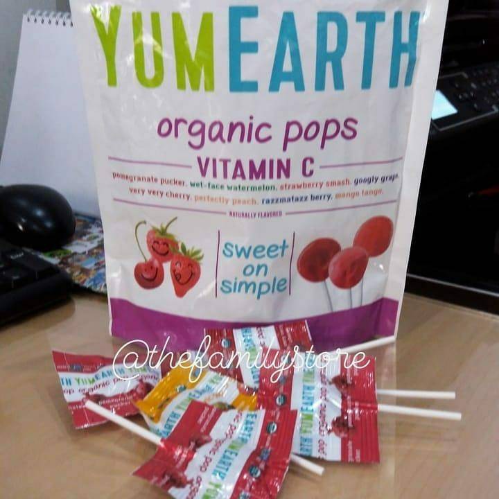 

ECER 1pc Yum Earth Organic Pops Vitamin C - Ecer Mix Rasa
