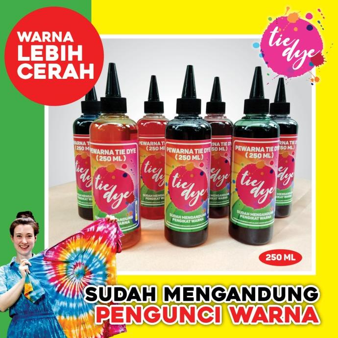 

Pewarna Tie Dye / Tinta Tie Dye / Pewarna Kaos / Tie Dye Cair 250 ml
