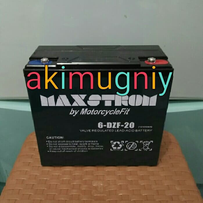 Aki 6-Dzm-20 Vrla 12V 20Ah Ups Solar Panel Sepeda Listrik Cctv Genset