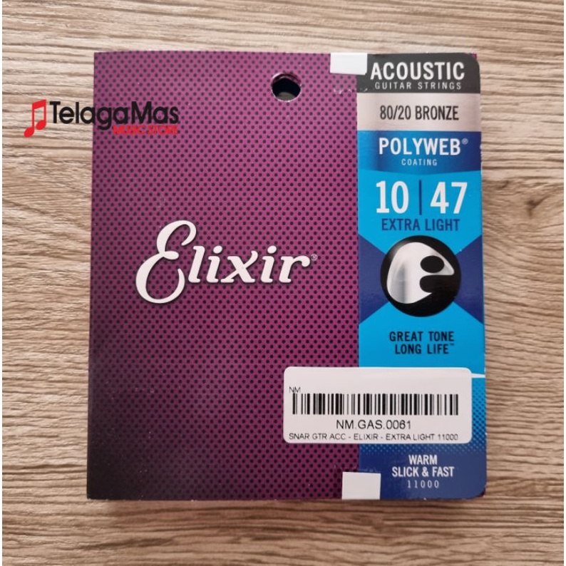 Senar gitar akustik elixir polyweb 11000 original