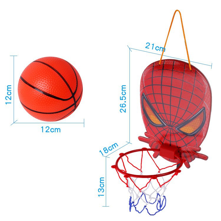 Mainan Papan Bola Basket Motif Spiderman Untuk Indoor / Outdoor Anak