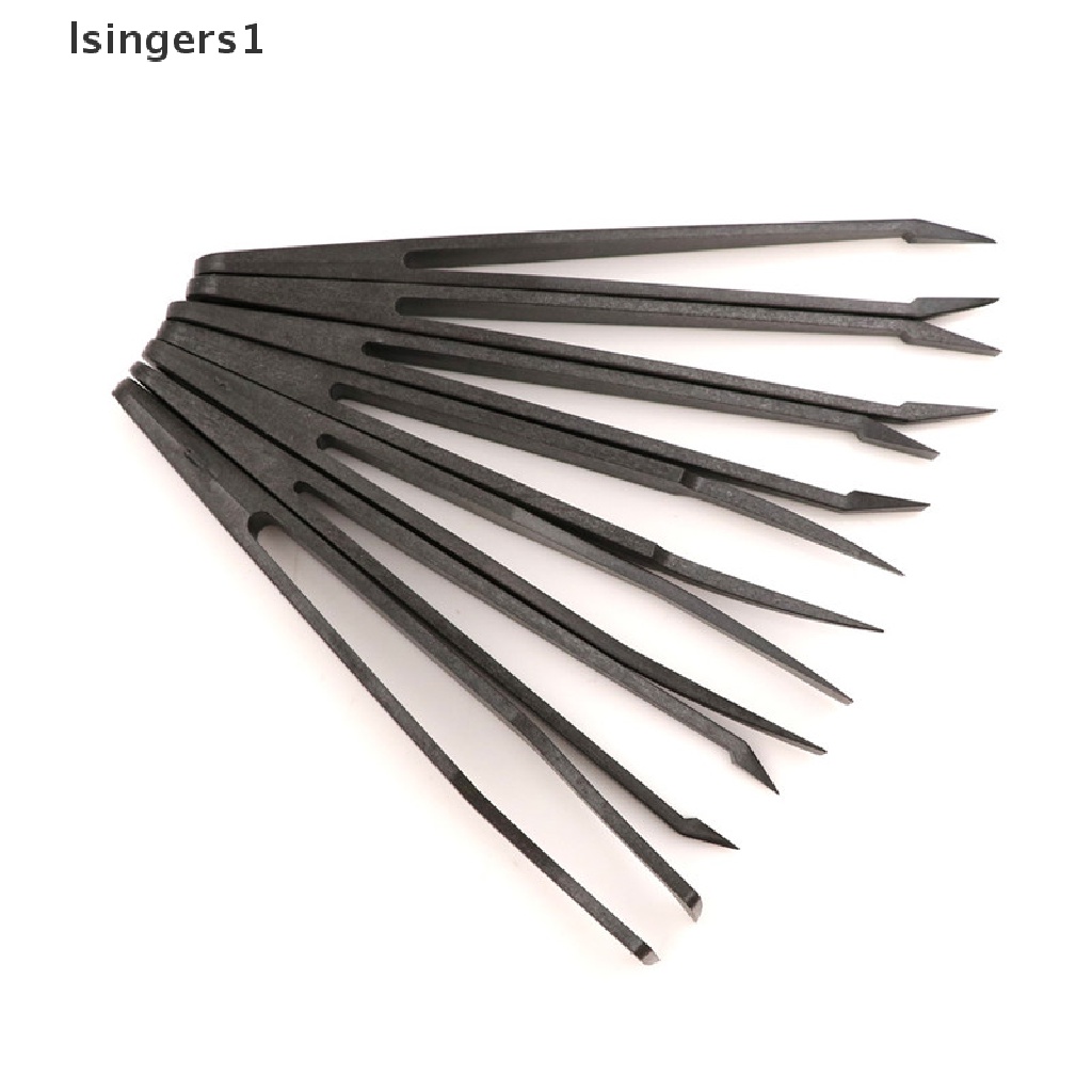 (lsingers1) 7pcs / Set Pinset Anti Statis Bahan Plastik Keras Warna Hitam Untuk Reparasi