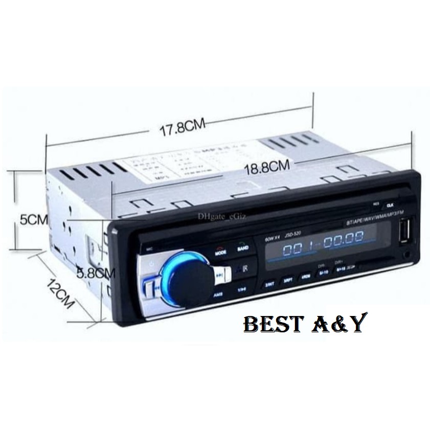 Tape Audio Multifungsi Untuk Mobil Car Bisa Bluetooth USB MP3 JSD-520 FM Radio