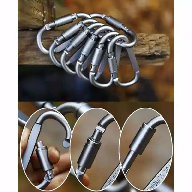 Outdoor Quickdraw Carabiner Buckle Hanging Aluminium / Gantungan Tas