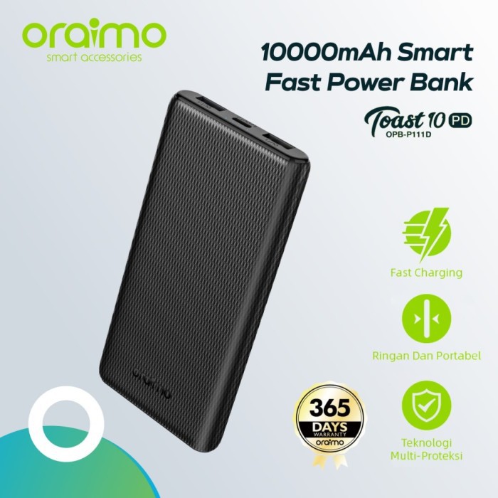 POWERBANK ORAIMO OPB-P111D 10.000MAH DUAL PORT USB QUALCOMM 3.0