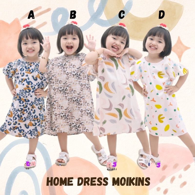 HOME DRESS ANAK MOIKINS DASTER ANAK RAYON DASTER RAYON