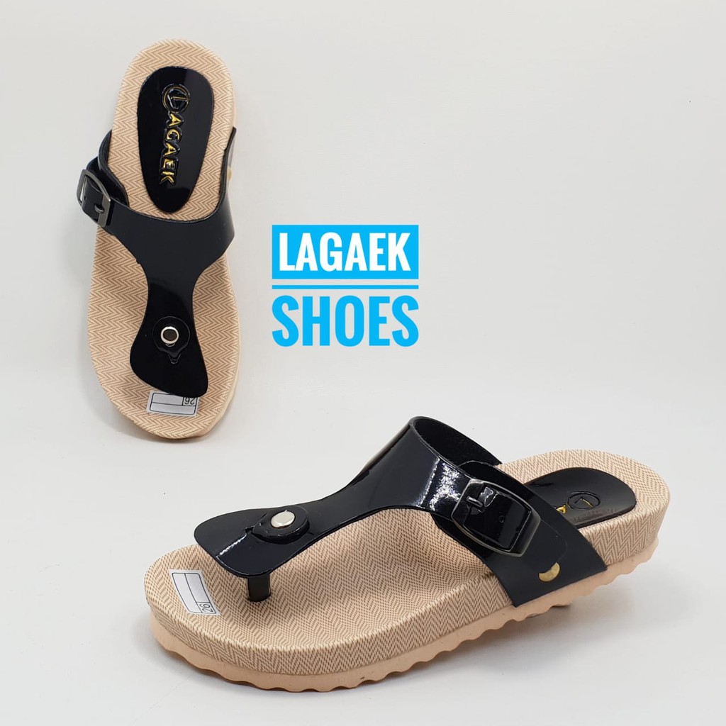 SALE Sandal Jepit Anak Perempuan Tali Hitam Usia 6 Tahunan Untuk Anak Cewek Model Flat Santai Simple Dan Ringan