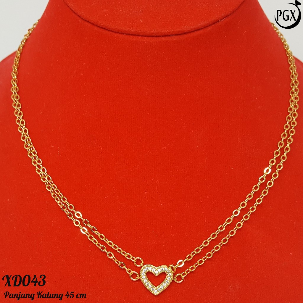 PGX Kalung Wanita Xuping Aksesoris Fashion Perhiasan Lapis Emas Premium - XD043