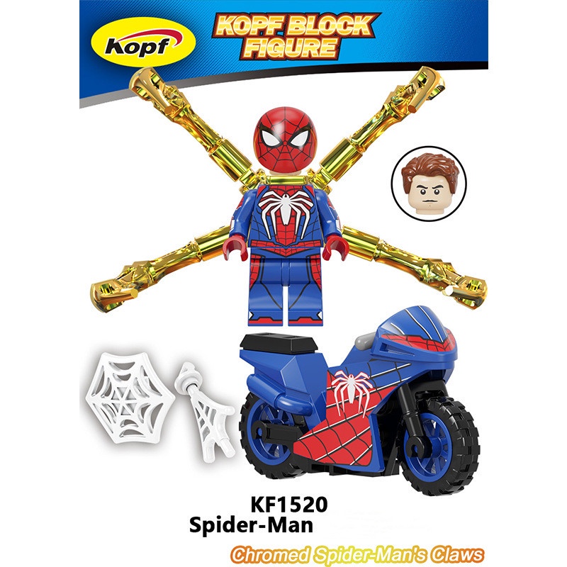 1pc Mainan Puzzle Balok Bangunan Seri Superhero Spiderman Bahan ABS Untuk Anak