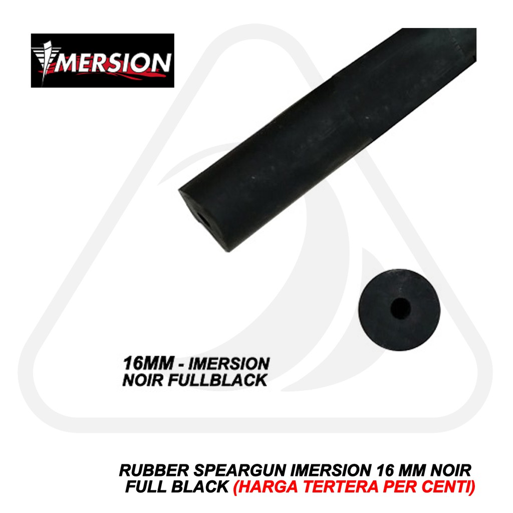 Karet Alat Tembak Panah Ikan Rubber Latex Speargun Spearfishing Imersion Noir Full Black 16MM