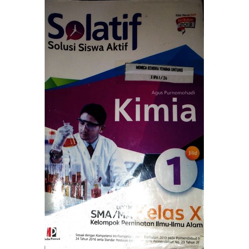 

SOLATIF KIMIA KELAS 10 PENERBIT MEDIA PRESTASI