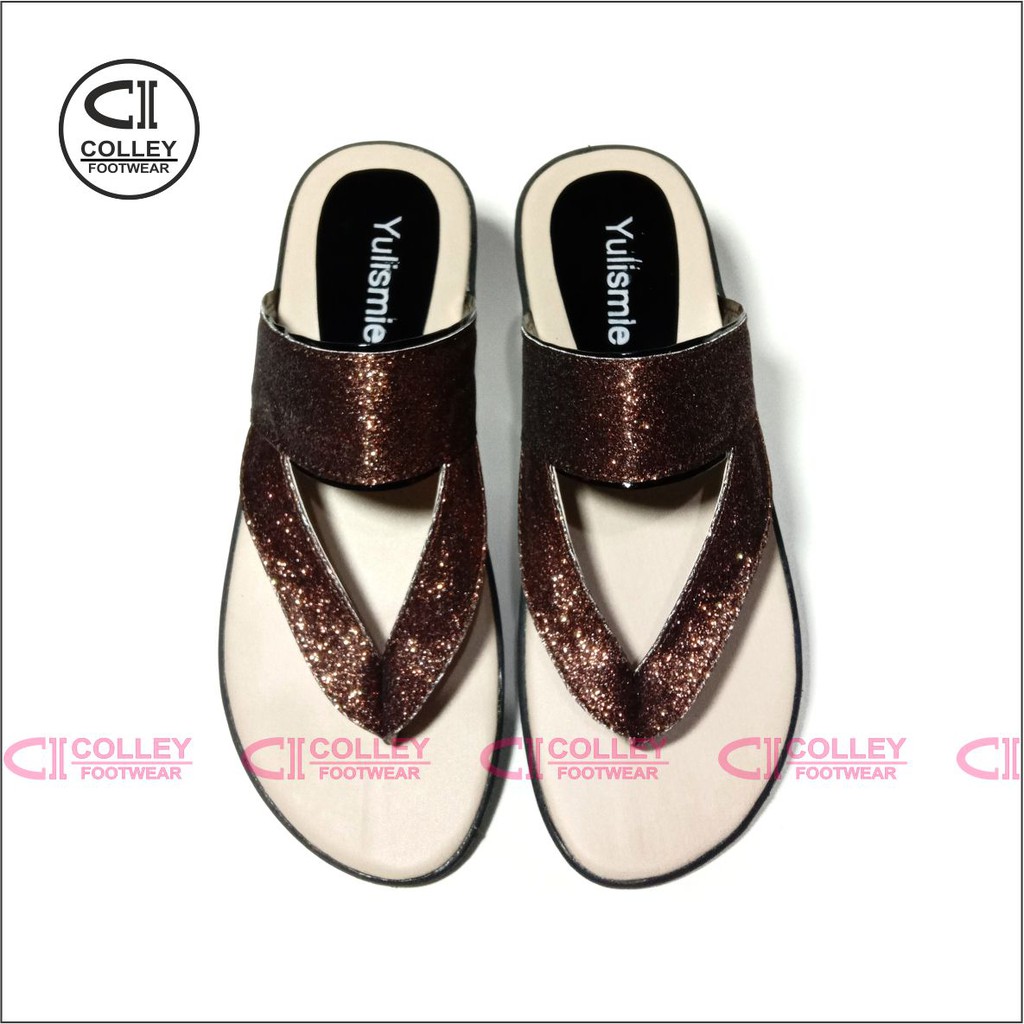 COD - SANDAL FLAT WANITA / GLOSSY / SANTAI GLOWING / FLT-SCW-031